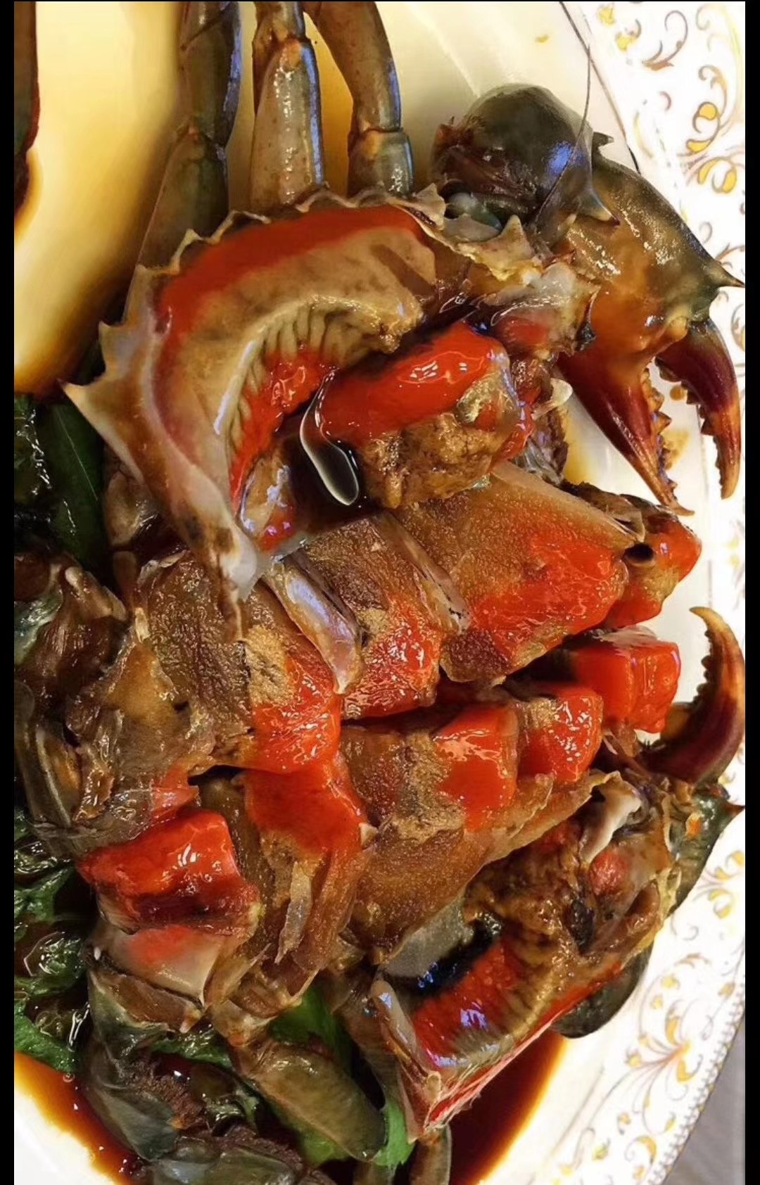 顶级红膏,酱青蟹